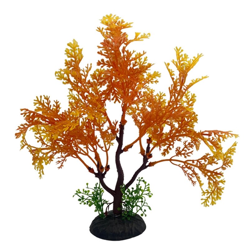 Aquarium Plastic Planten Realistische Kleine Boom Kunstplanten Decoraties Voor Fish Tank Niet Giftig Veilig Voor Alle Vis
