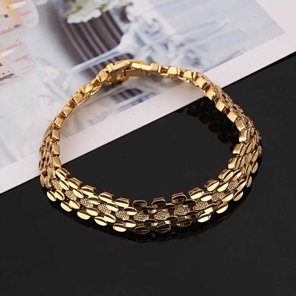 Women Chain Hand Chain Bracelets Trendy Hand Bracelets Jewelry: Two Tone