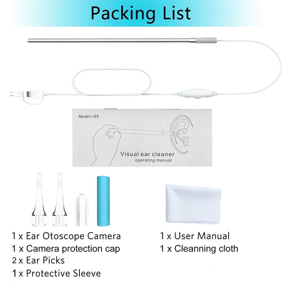 In Oor Schoonmaken Endoscoop Usb Visuele Oor Lepel 5.5 Mm 0.3MP Mini Camera Android Pc Oor Pick Otoscoop Borescope Tool gezondheidszorg