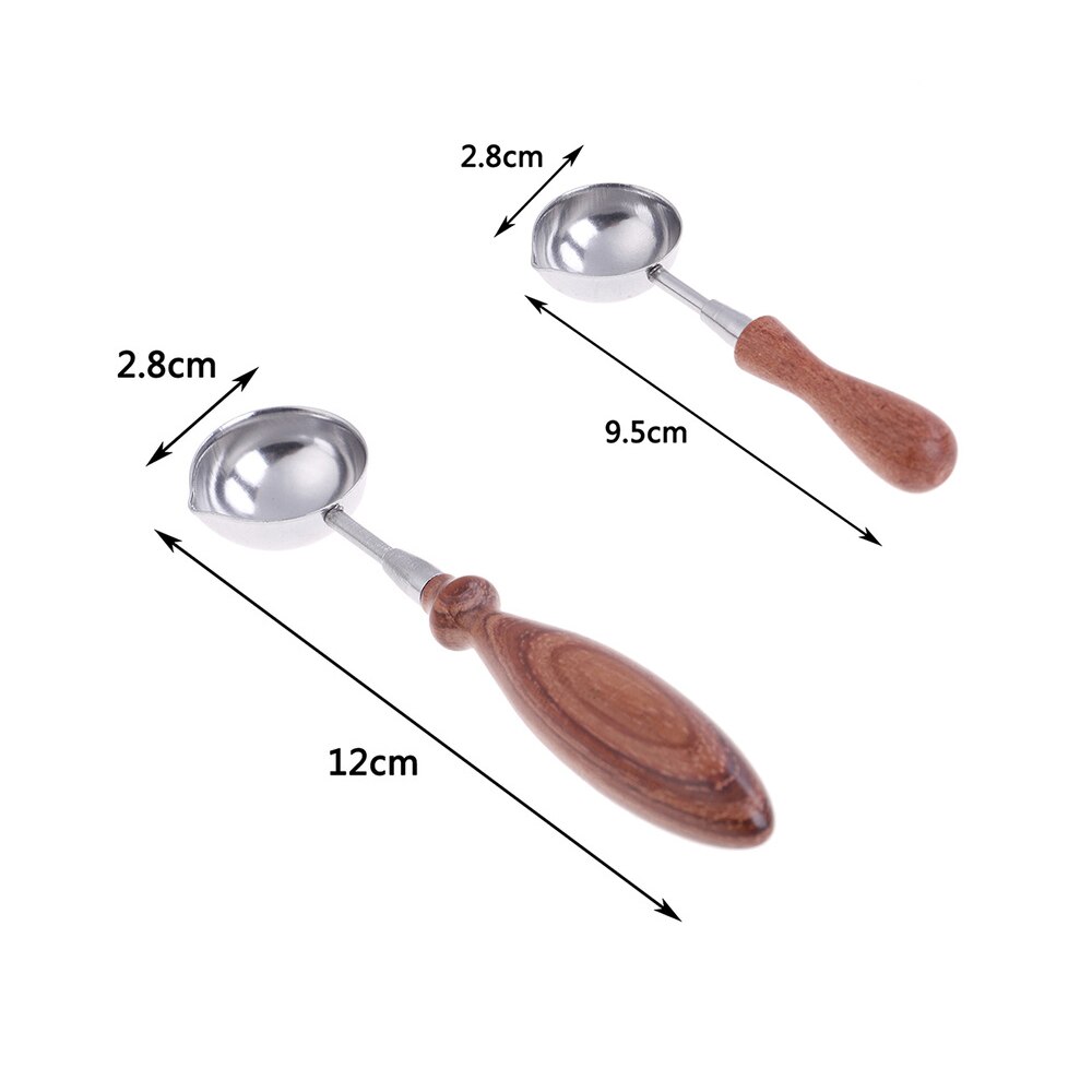Anti Zegellak Lepel Houten Handvat Retro Wax Stempelen Lepels Uitnodigingskaarten Decoratieve Postzegels Craft