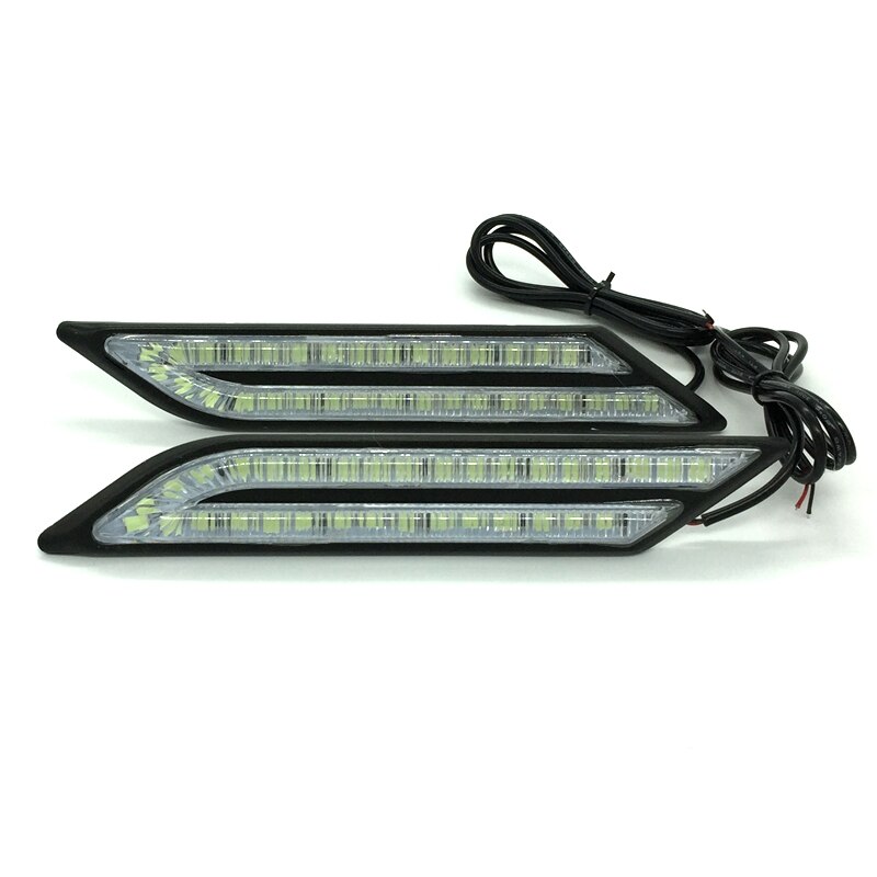 Tak Wai Lee 2X LED DRL Tagfahrlicht Auto Bremse Lenkung Lichtquelle Auto Styling Wasserdicht Weiß Kristall Blau Schild Licht
