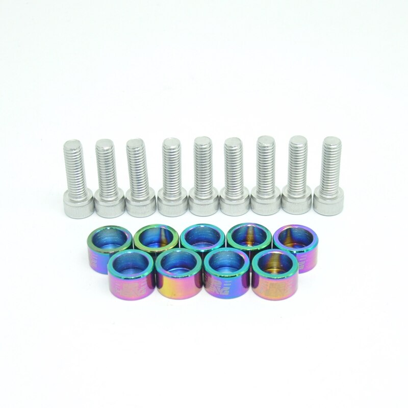 8MM Metric Header Cup Washers Kit Various for Civic B D F H K Engines: Neo Chrome