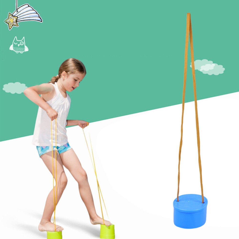 1 Pair Children's Thickened Elliptical Stilt Balance Trainer Kids Balance Training Plaything (Red)