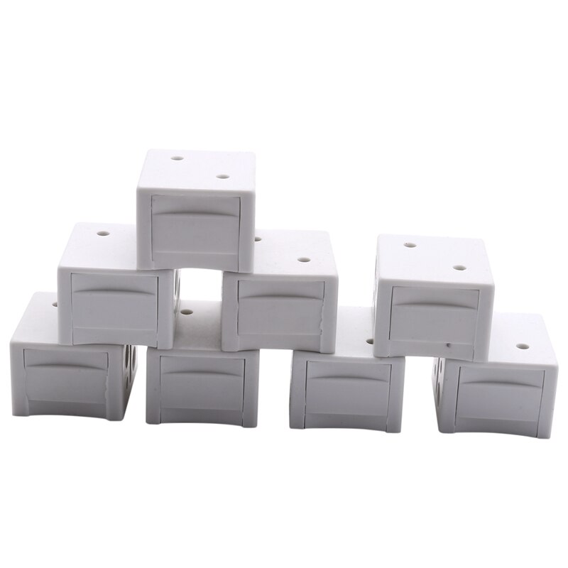 Soportes ciegos de 1 pulgada, caja de perfil blanco, soporte de montaje para ventana, persianas, soporte de Riel (8): Default Title