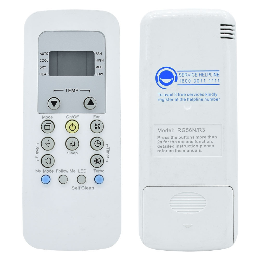 Air Conditioner Remote Control Replacement For Carrier RG56V/BGEF RG56N/R1 RG56/BGEF-CA RG56/BGEFU1-CA RG56/BGEF-CAEG