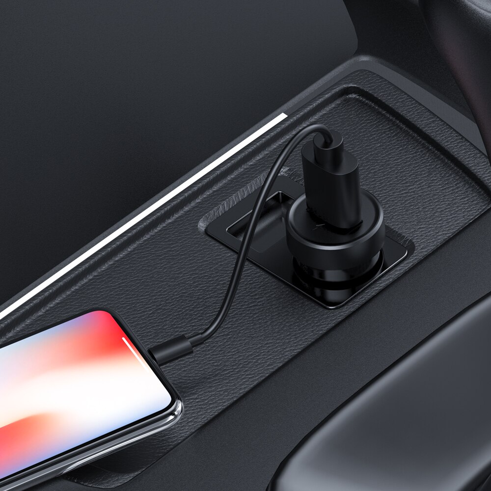 Swalle USB Car Charger For Mobile Phone Tablet GPS 2A Fast Charger Mini Car-Chargers Dual USB Car Phone Charger Adapter in Car