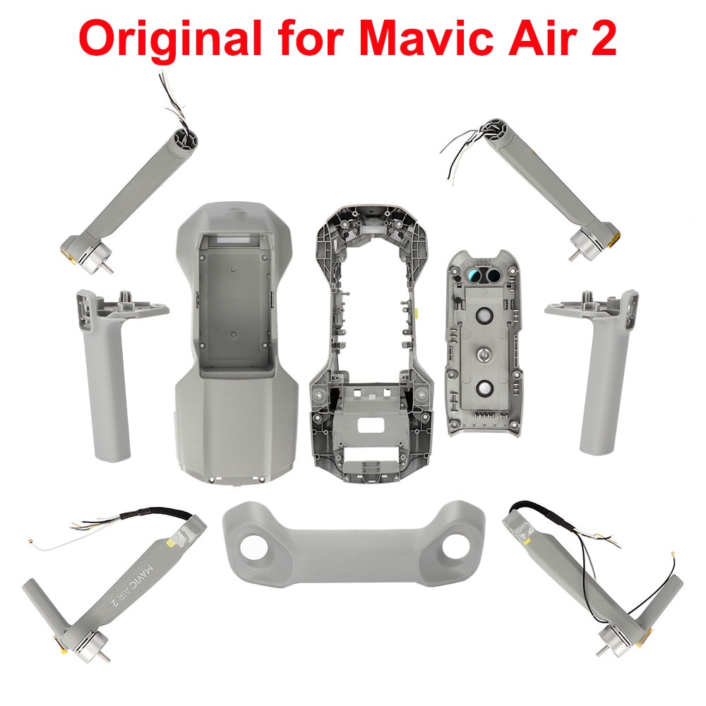 Original DJI Mavic Air 2 Arms Body Shell Middle Frame Bottom Shell Upper Cover Mavic Air 2 Replacement Repair Spare Parts