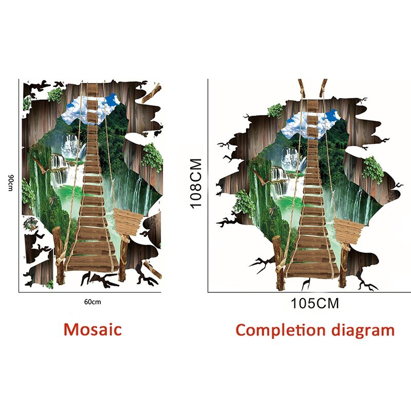 Removable Self-Adhesive Waterproof 3D Wall Decor Decals Floor Stickers For Kids Bedroom Ceiling Living Room Nursery Decor: A1