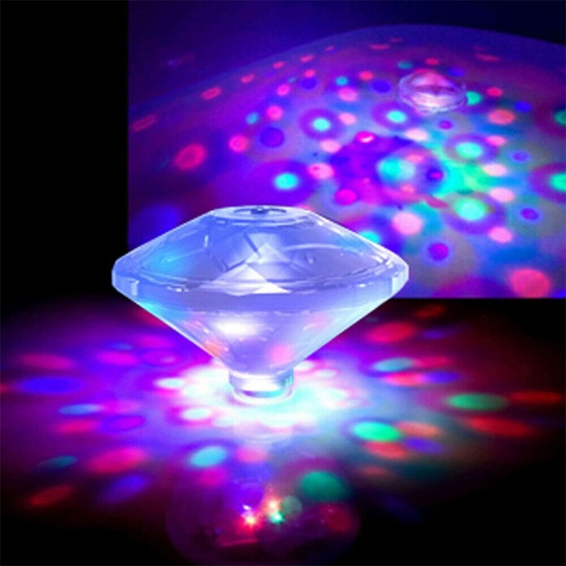 Badekar spa badelampe led undervannslys rgb nedsenkbar flytende bassengdam lampe lumiere disco piscine show dekorasjonslys