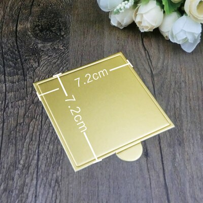 Base de cartón dorada para Mousse, bandeja de papel para pasteles, soporte para almohadillas, Base Rectangular, tablero de herramientas para hornear, 100 unids/lote
