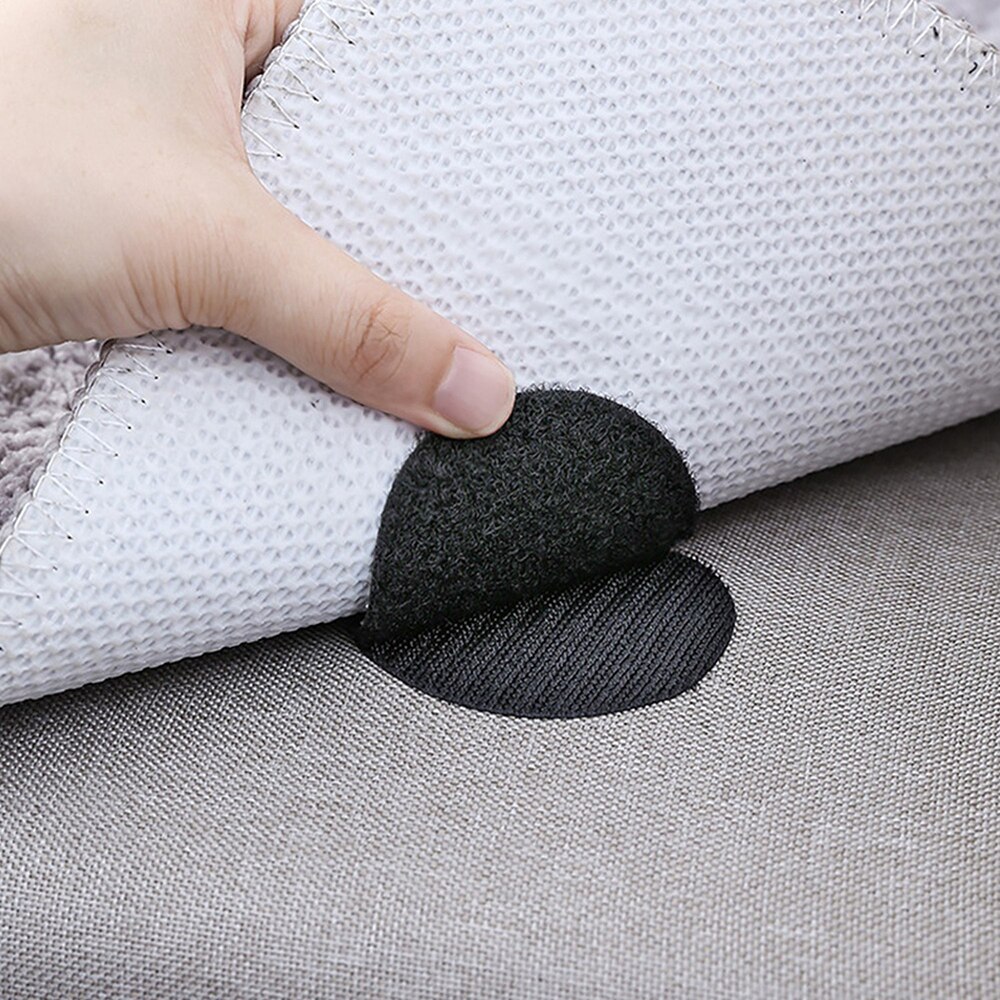 10 paires de ruban Anti-bouclage pour tapis, pince Velcro pour fixer le canapé et les draps et garder les coins plats
