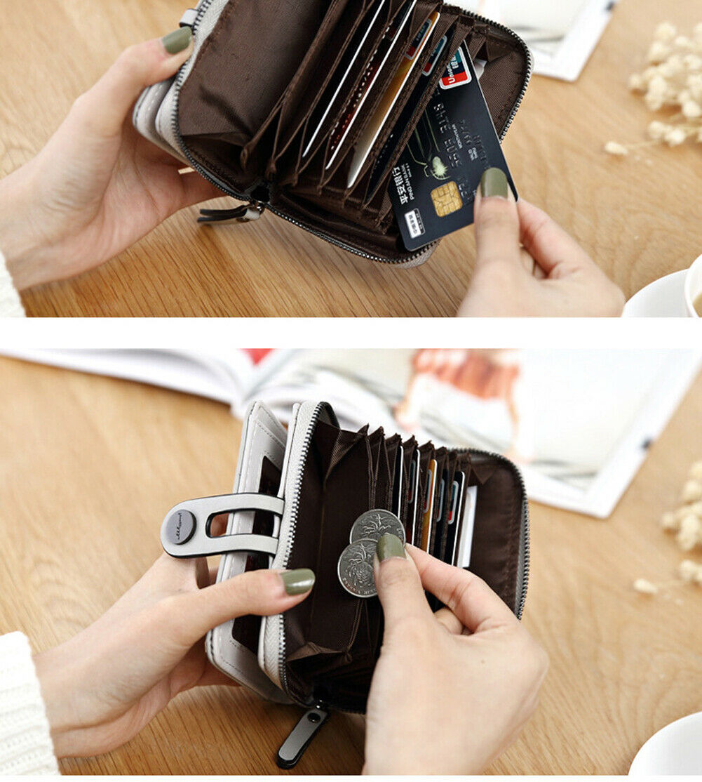 Femmes en cuir petit Mini portefeuille porte-carte d'identité monnaie poche sac à main embrayage
