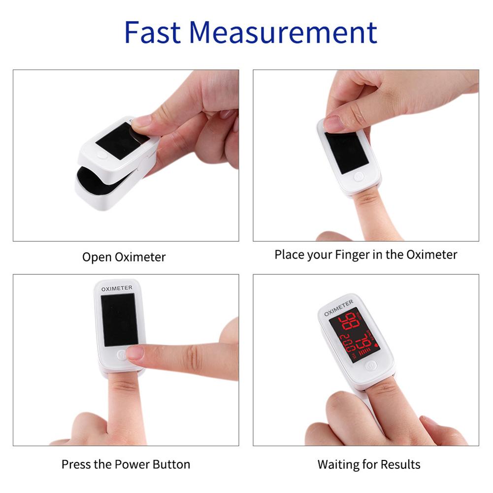 Førte finger blodpuls iltmåler hjemmeværktøj oximeter mætning blodoximeter blodtryksmåler husholdningsskærme
