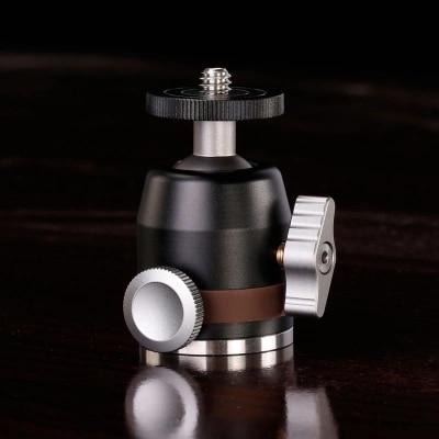 Cabeza de bola de trípode de aleación de aluminio CNC Mini cabeza de bola para Benro tripie ttable para luz Led para Monitor carga máxima 2,5 kg