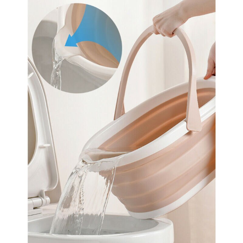 Home Buckets Foldable mop bucket collapsible wash basin sink with handle collapsible bucket Portable