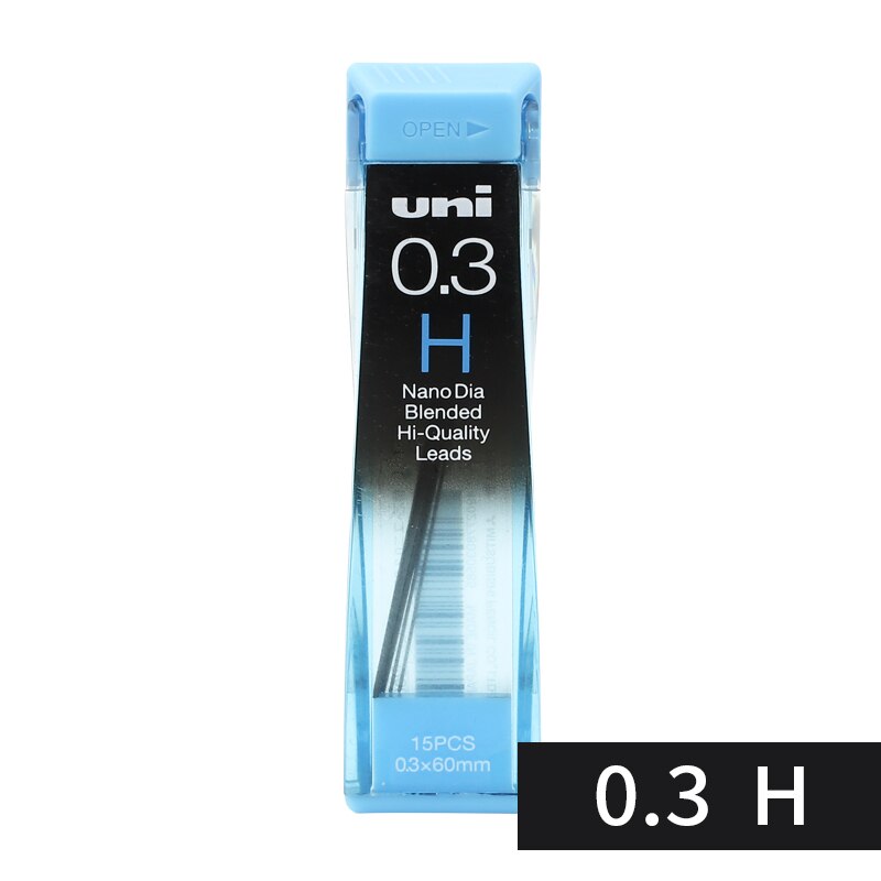 1pcs Japan UNI Mechanical Pencil Lead Core 0.3mm Lead 0.3-202ND Nano Dia Blended Hi Leads Mechanical Pen Refill: 0.3-H