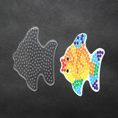 5mm Hama Beads Pegboard Toy DIY PUPUKOU Beads tool Educational Tangram Jigsaw Puzzle Template Kids Toy: 4