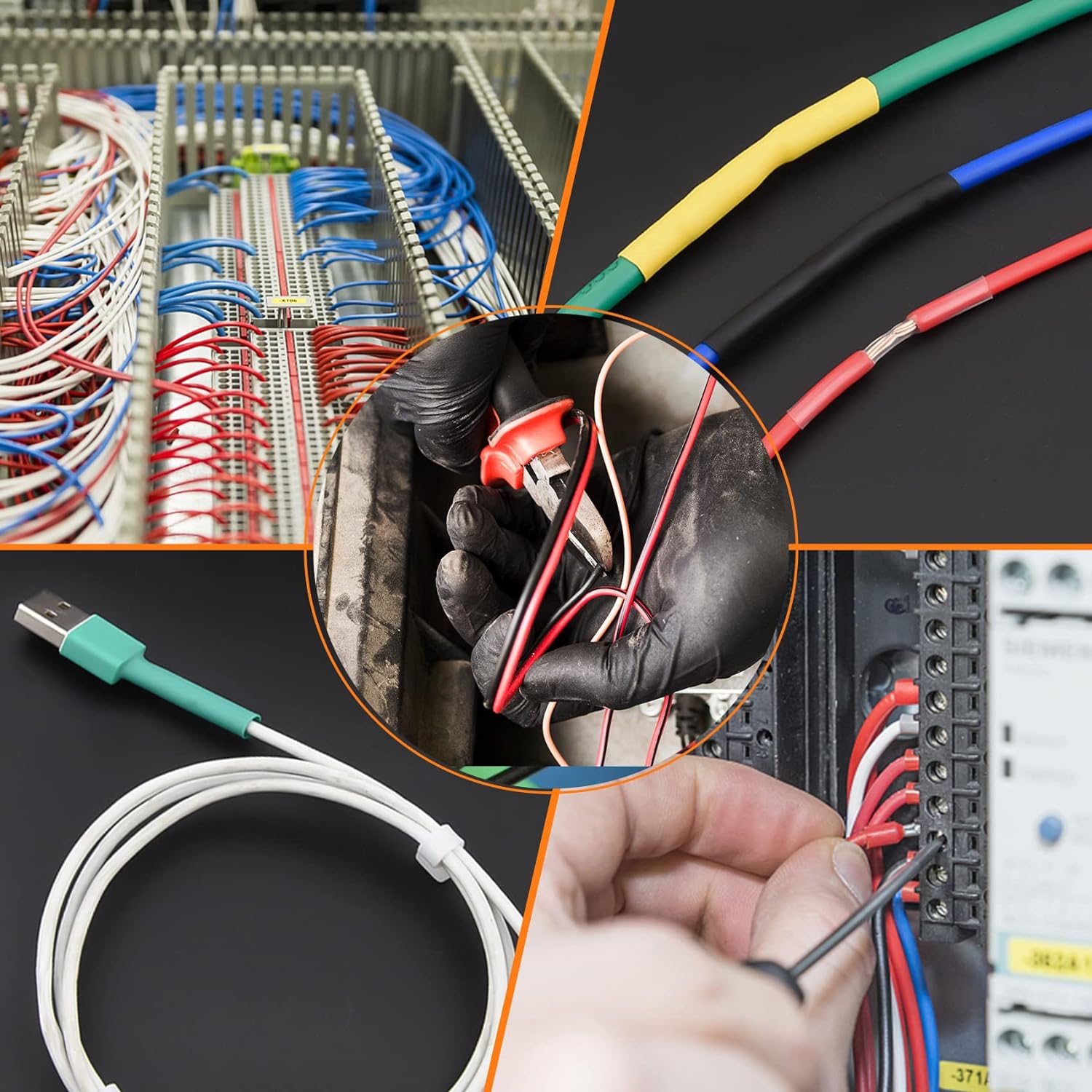 Kit de tubos termorretráctiles de 580/560 piezas Material EVA en 6 colores 11 tamaños - Ideal para aislamiento, reparaciones y conexión de cables
