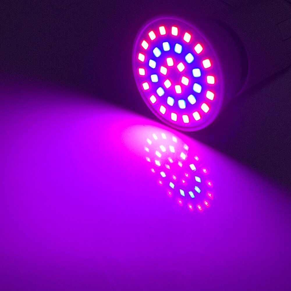 Luz LED para cultivo de plantas, Bombilla para invernadero de Interior para cultivo de verduras hidropónicas, 3W, 4W, 5W, E27