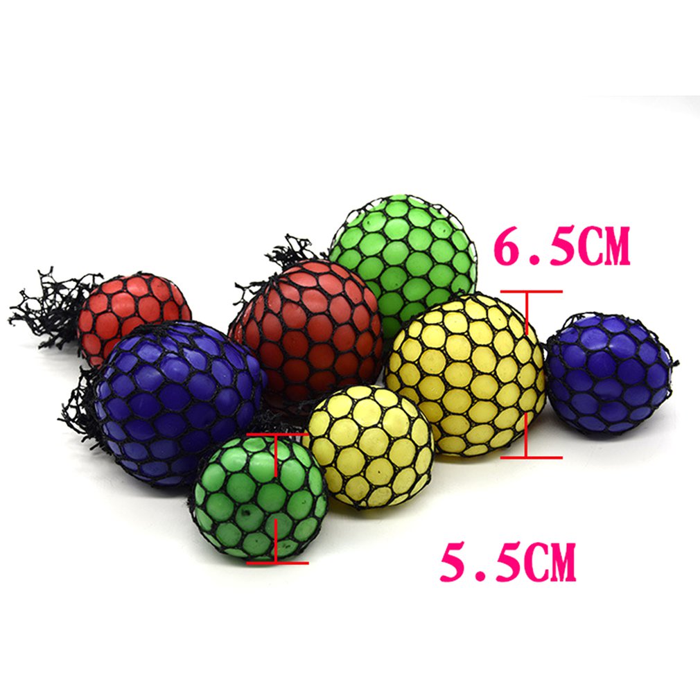 1Pc 4 cm Mesh Ball Grape Squeeze Toy Stresses Reliever Squeeze ToysChild Adult Hand To Knead Novelty Sensory Fruity Play Toys Ra