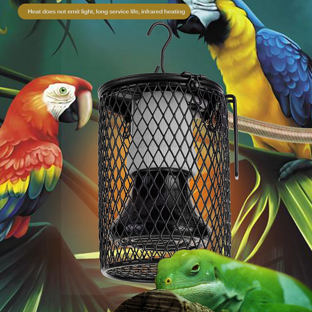 Practical Home Reptile Ceramic Heating Lamp Heater Holder Reptile Infrared Bulb Holder With Anti Bracket