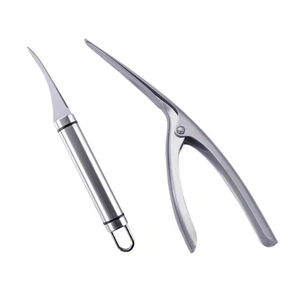 Shrimp Deveiner Tool and Peeler Stainless Steel Shrimp Cleaner Knife Fast Seafood Cleaning Kitchen Tools Supplies Accessories: Deveiner and Peeler