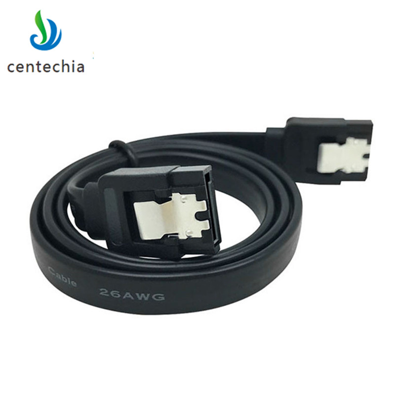 45CM Serial SATA 3 RAID Data HDD Hard Drive Disk Signal Cables Black Straight High Speed SATA Data Cable 1PCS