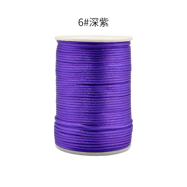 100m/roll DIY Wax Line Round Teabag Waxed Cotton Hand Made 2mm Necklace Rope Knitting Cord 1 Roll String Beading Thread: 7