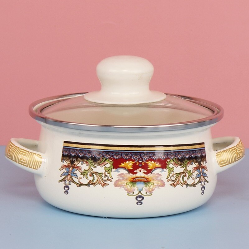 Pink Kitchen Soup Pot Cooking Food Prefered Small Ramen Stock Pot Noodle Cute Glass Lid Pote Mantimentos Pot Groceries OB50DG: 12cm Style 3