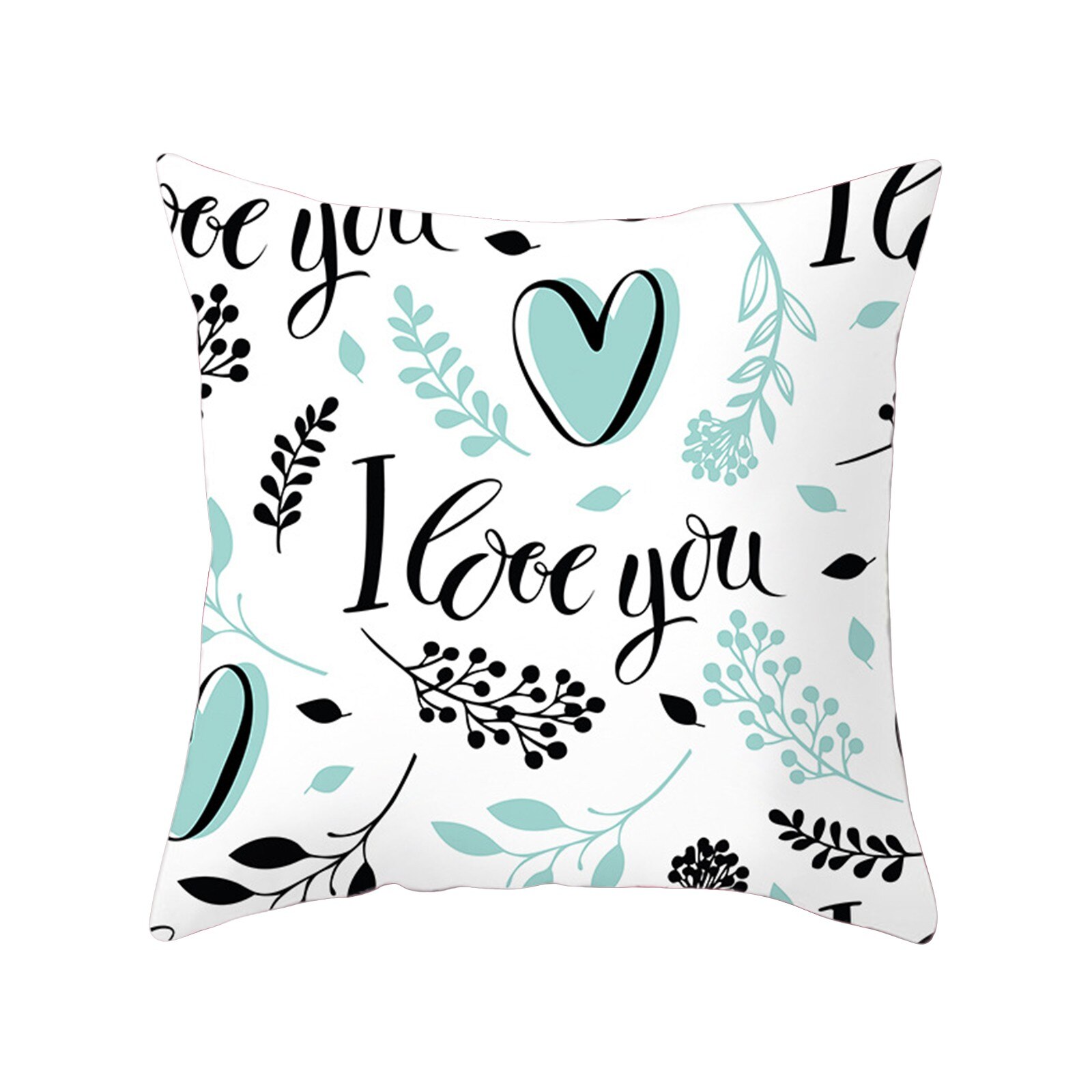 Top Selling Leeter Gedrukt Kussensloop Valentijnsdag Decoratieve Kussensloop Mode Room Decor Kussenhoes: D