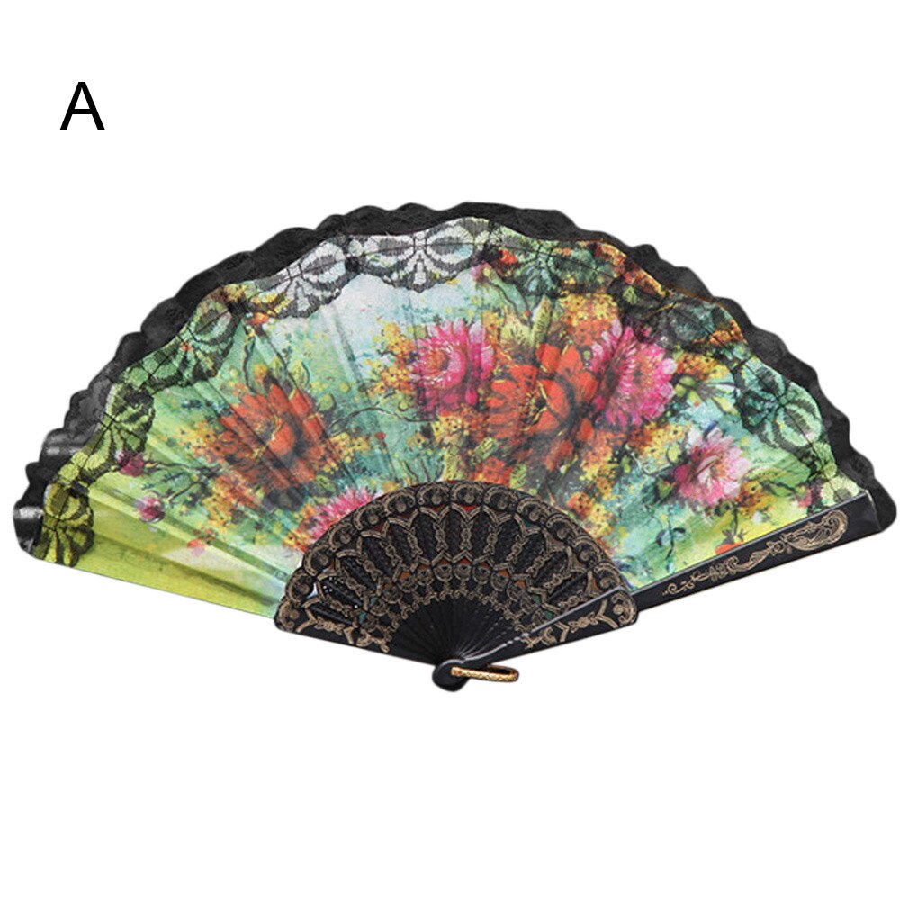 Chinese Stijl Kant Hand Held Folding Fan Dance Party Wedding Decor