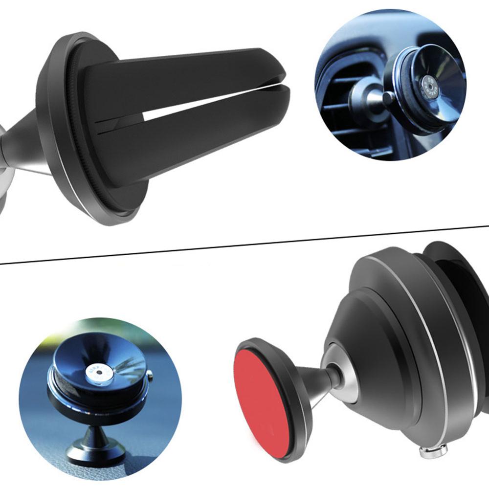 Auto telefoonhouder vacuüm zuignap geventileerde mobiele telefoon luchtuitlaat montage 360 graden rotatie inductiestandaard telefoon accessoires