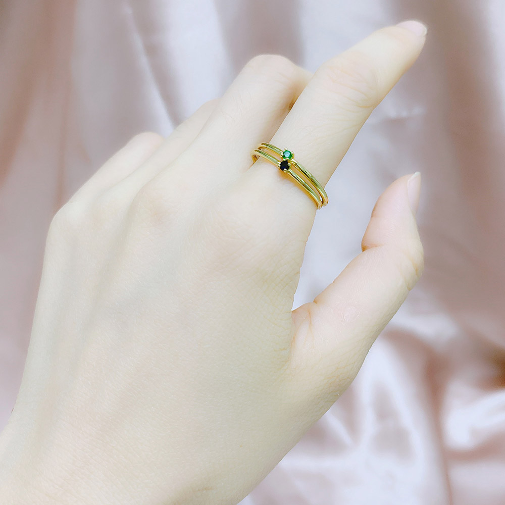 ZHOUYANG Koreanische Ringe F��r Frauen Gold Farbe Schmuck Hochzeit Engagement Ring Grohandel Weibliche Mdchen Liebe Schmuck R246