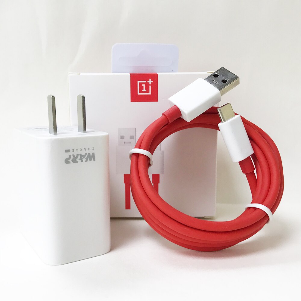 OnePlus-cargador de coche de urdimbre 8 Pro, 5V, 6A, carga rápida, Original, europeo, para One Plus 8 7T 7Pro 7 6T 6 OnePlus Warp, Cable: US Charger and Cable