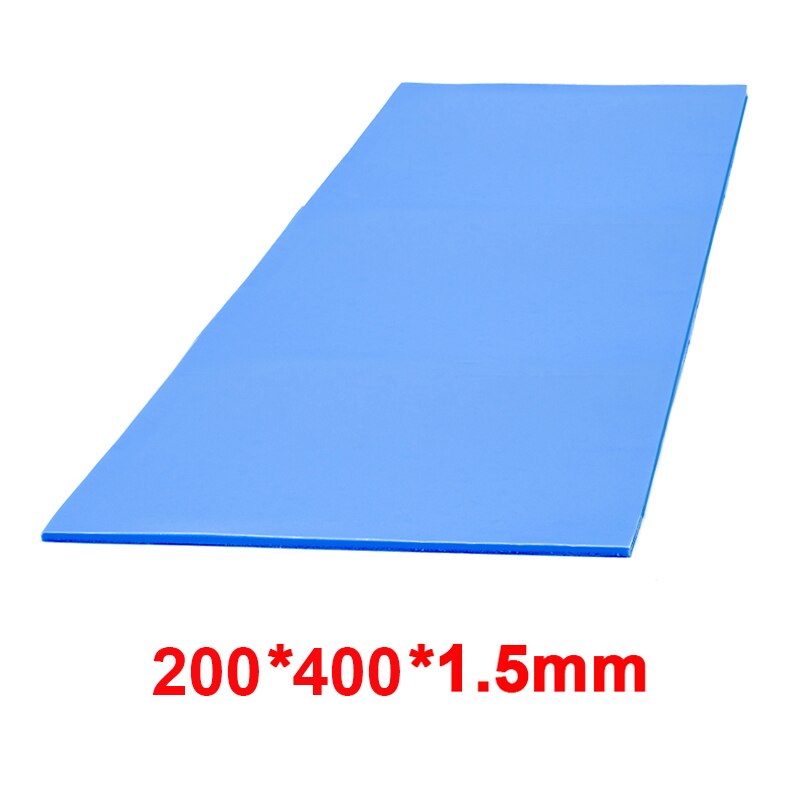 6.0 W/mK 200*400mm Thermal conductivity CPU Heatsink Cooling Conductive Silicone Pad Thermal Pads: 200x400x1.5 mm