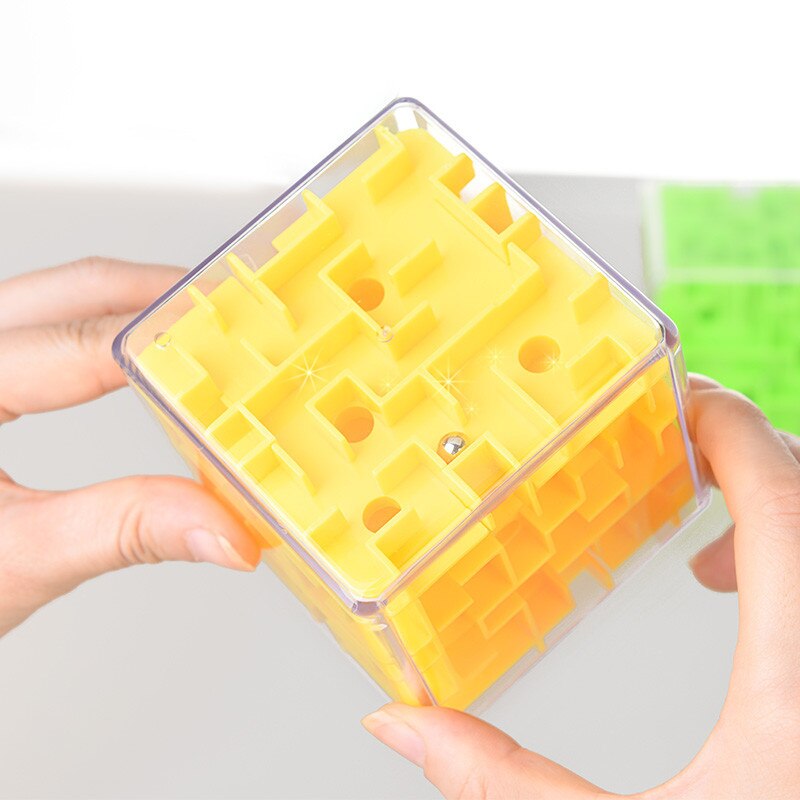 8 cm Doolhof Magische Kubus Puzzel Speelgoed 3D Speed Cube Labyrint Rollende Bal Speelgoed Puzzel Game Cubos Magicos Leren Speelgoed