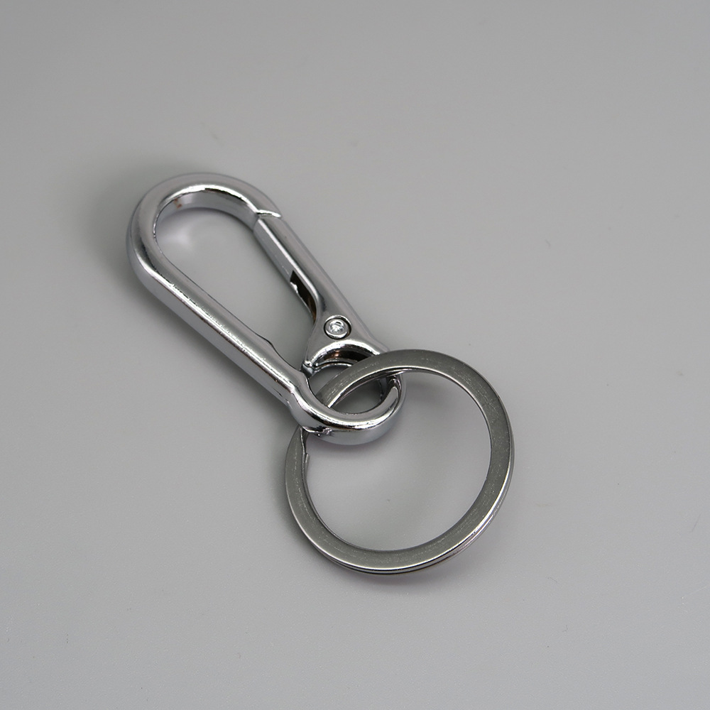 Männer Doppel Ring Schlüsselbund Metall Taille Schnalle Auto Schlüssel Halfter Anhänger draussen Karabiner Klettern Werkzeug Angeln Schlüsselring Geschäft: Orange