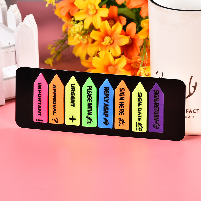 100 feuilles postées Transparent pense-bête cahier bloc-Notes clair Notes autocollantes Index onglets signet papeterie fournitures de bureau: Lavande