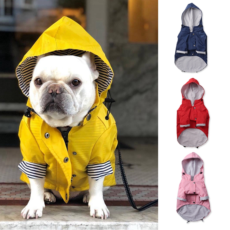 Hunde-Regenmantel, wasserdichte Jacke für Haustiere, Bulldogge, Windjacke, Pudel, Mops, Bichon, Welpenmantel, Regenbekleidung, PU, S-5XL, hochwertiger Hunderegenmantel