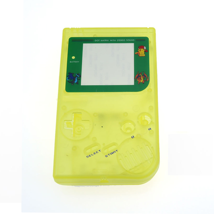 YuXi For GameBoy Classic Game Replacement Case Plastic Shell Cover for GBO DMG Console housing For GB Case: Luminous Yellow