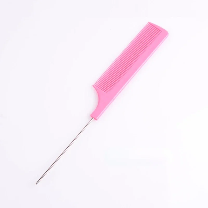 Peine de cola de pelo , peine de corte de pelo de salón , peines de estilismo para el cuidado del cabello de salón con pinchos de acero inoxidable: Gris claro