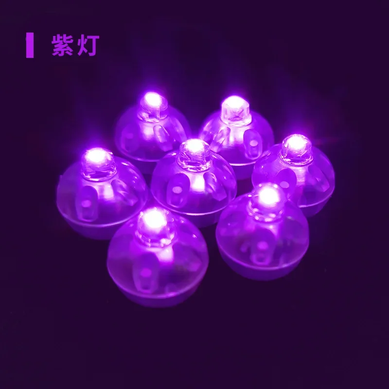 Flash LED Miniature/boule ronde monochrome, bricolage maison de poupée/bureau de Table de sable, accessoire de matériaux lumineux: S / Violet