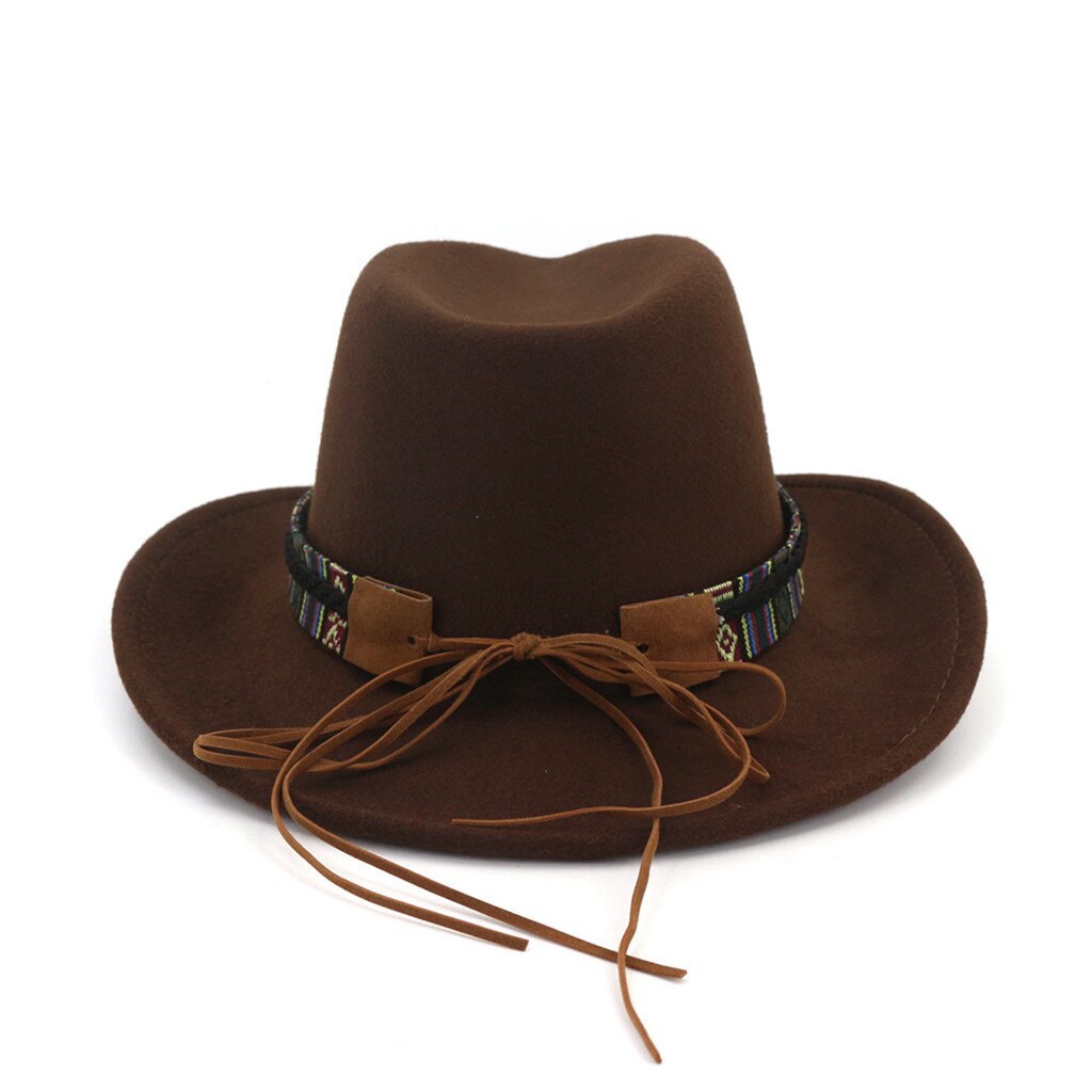 Winter Men & Women's Woven Cowboy Hat Classic Cattleman Outdoor Hat: Coffee