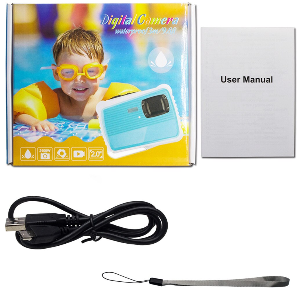 Ouhaobin Wasserdichte Digital Kamera Kinder Digital Kamera HD Unterwasser Action Camcorder 2,0 zoll Für Wasser Sport Jungen Mädchen