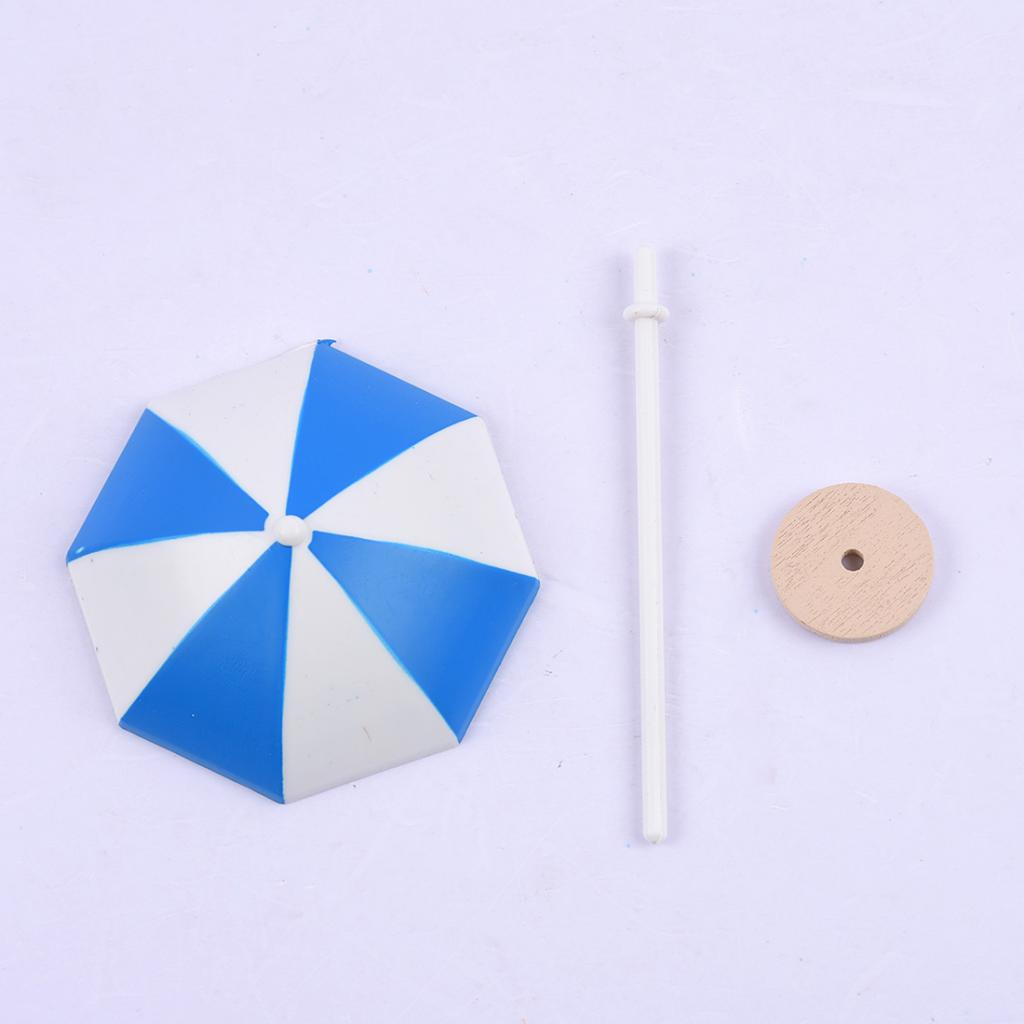 Doll House Miniature Beach Sun Umbrella Dollhouse Colorful Scenes Decoration Photography Props