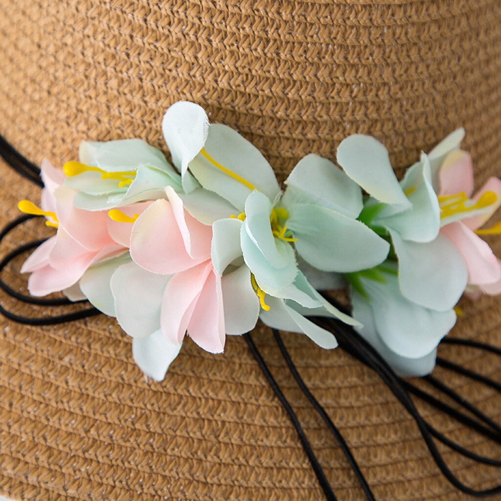 Girl Sun Hat Children Straw Hat Summer Sunscreen Cute Summer Flower Breathable Hat Straw Sun Hat Boy Girls Hats#p30