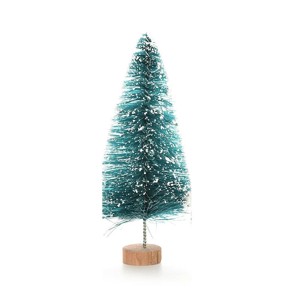 5 stk jul sne mini træ festival fest ornament dekoration miniature: Blågrøn 5 stk / 45mm