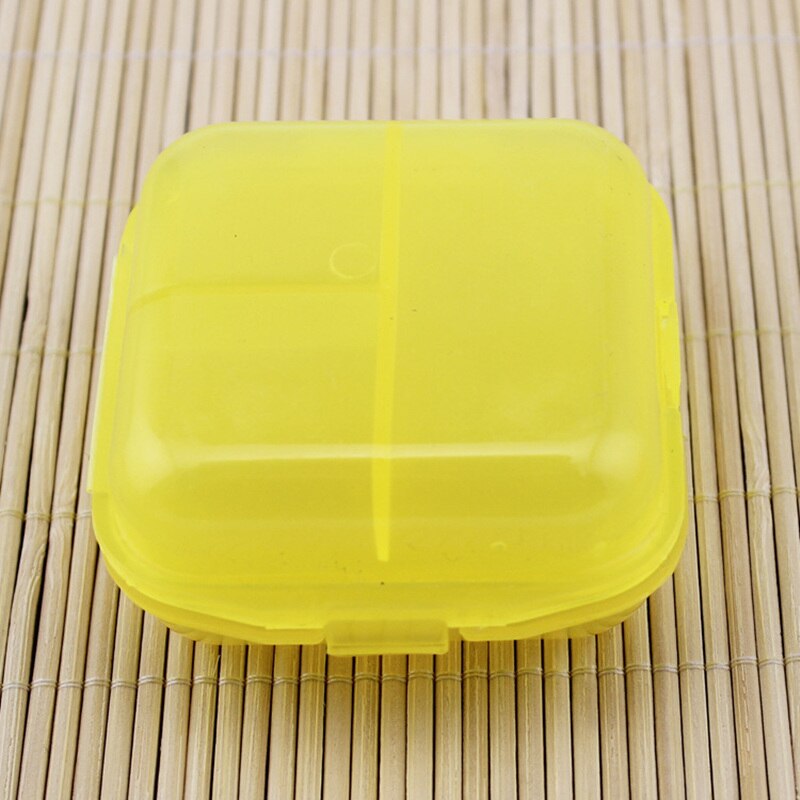 6 Grids Transparent Storage Box Home DIY Jewelry Nail Art Beads Sequin Diamond Receive Case Portable Organizer Two Layers Of Box: Yellow