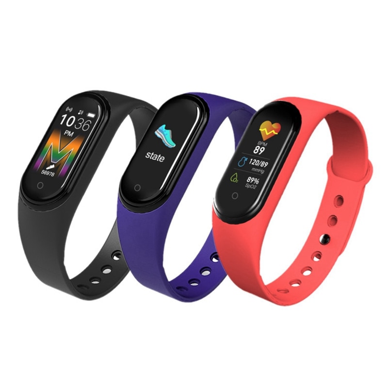 M5 Smart Armband - Fitness Tracker Uhr - Herzfrequenz & Blutdruckmessung - Erwachsene - Alle Kompatibel