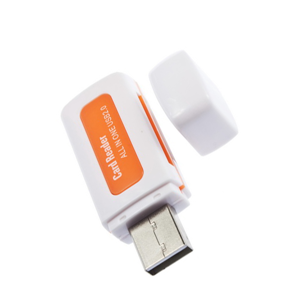 1 stücke USB 2.0 4 in 1 Speicher Multi Card Reader für M2 für SD SDHC DV Micro SD TF Karte Orange